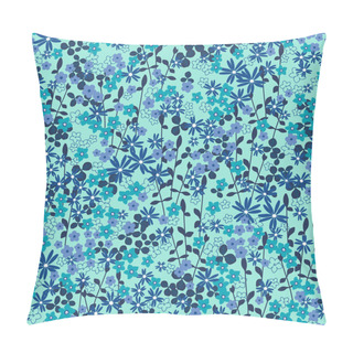 Personality  Gentle Romantic Seamless Romantic Naive Flower Ditsy Pattern With Leaves Pillow Covers