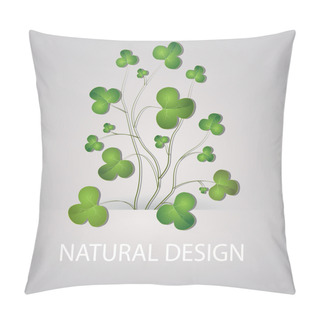 Personality  Vector Background With Clovers. Pillow Covers