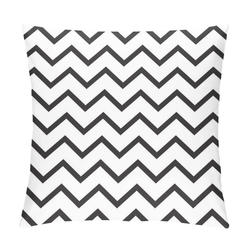 Personality  Seamless zigzag pattern of parallel lines. Geometric wave. pillow covers