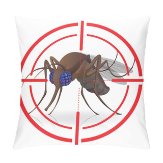 Personality  Signaling, Side Stilt Mosquitoes With Crosshairs. Mira Signal. Ideal For Informational And Institutional Related Sanitation And Care Pillow Covers