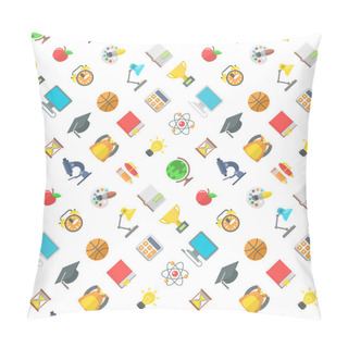Personality  Modern Flat School Icons Seamless Pattern Pillow Covers