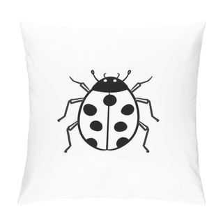 Personality  Ladybug Hand Drawn Sketch Icon. Pillow Covers
