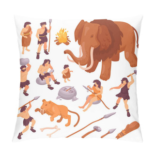 Personality  Primitive People Isometric Set Pillow Covers