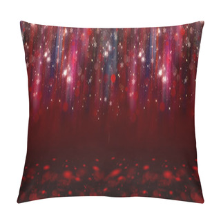 Personality  Colorful Lights On Red Background.  Pillow Covers