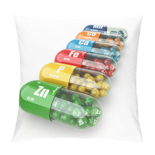 Personality  Dietary Supplements. Variety Pills. Vitamin Capsules. Pillow Covers