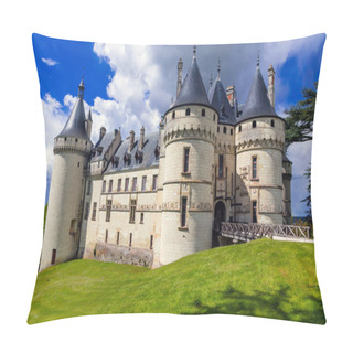 Personality  Castle From Fairy-tale Chaumont-sur -Loire .Famous Loire Valley  Pillow Covers