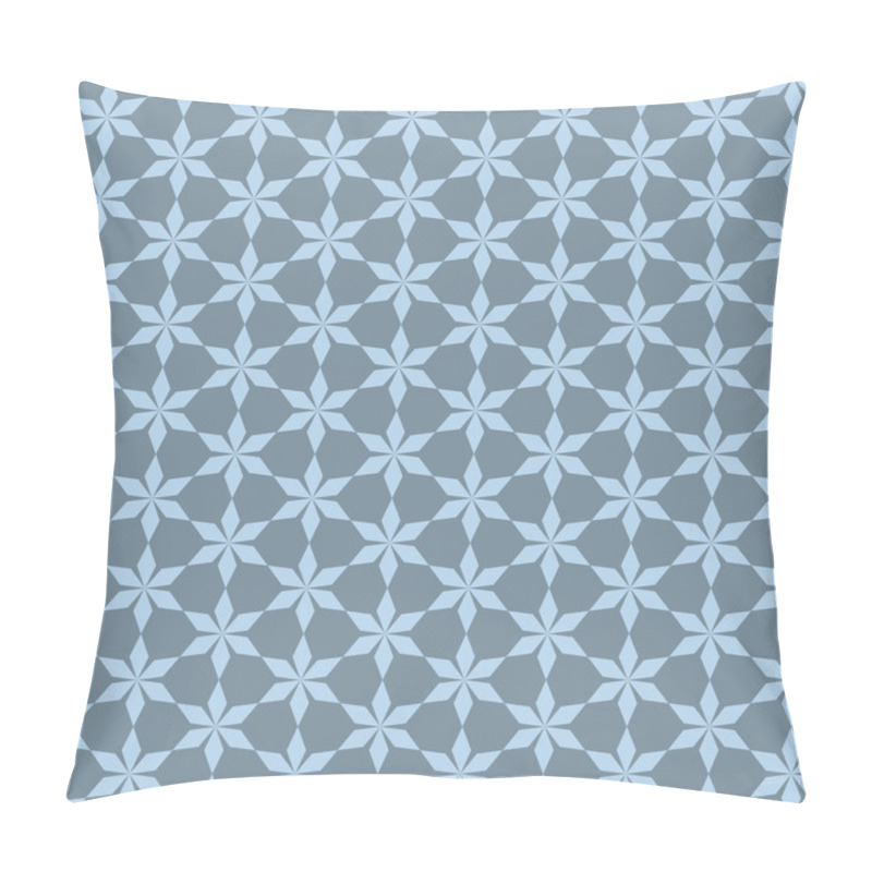 Personality  Christmas Pattern. Winter Theme Texture. Crystal Snowflake Silhouettes On Grey Background. Vector Illustration. Pillow Covers