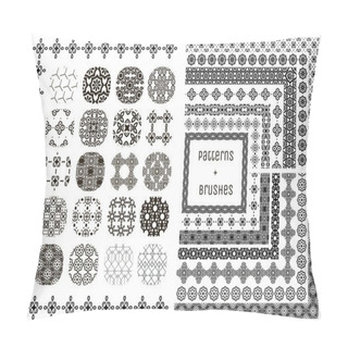 Personality  20 Vector Geometric Patterns And 15 Pattern Brushes Pillow Covers