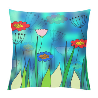 Personality  Bright Colorful Flowers Pillow Covers