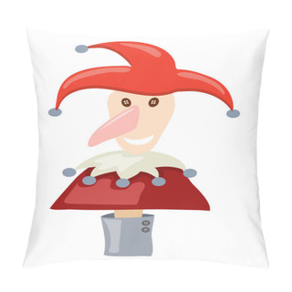 Personality  Vector Illustration Of Comic Theater Puppets On Hand Puppeteer.  Pillow Covers