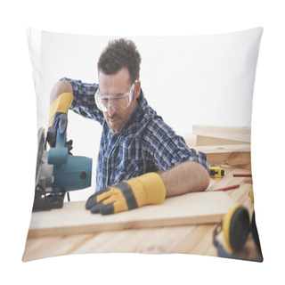 Personality  Young Handsome Carpenter Pillow Covers