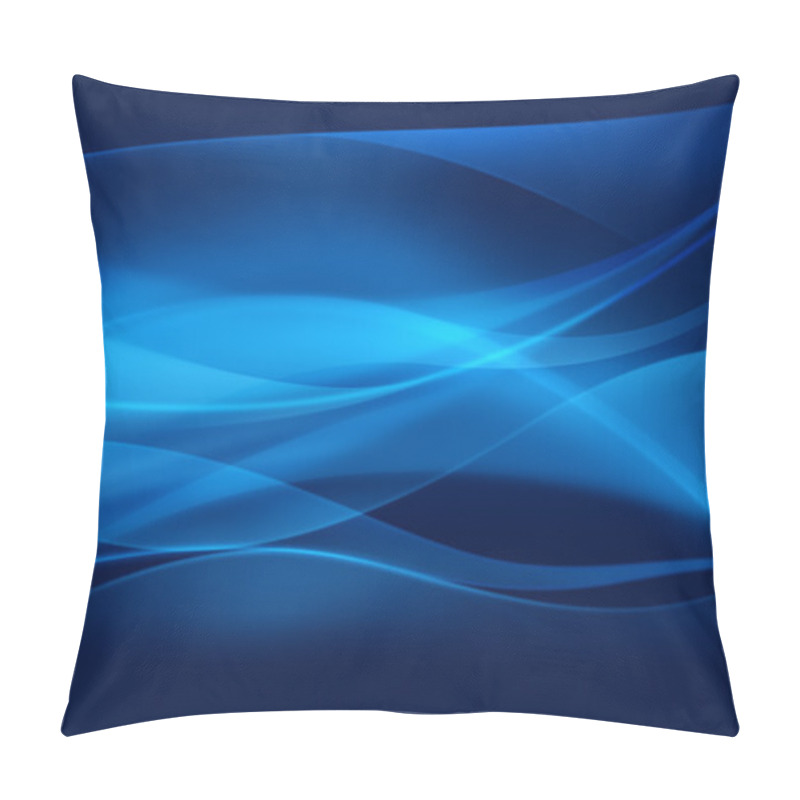Personality  Abstract Blue Background, Wave, Veil Or Smoke Texture - Computer Generated Pillow Covers