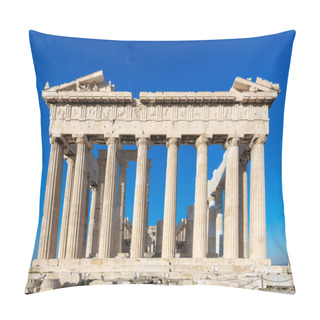 Personality  Parthenon Temple At Morning Time With Blue Sky In Acropolis, Athens, Greece. Pillow Covers
