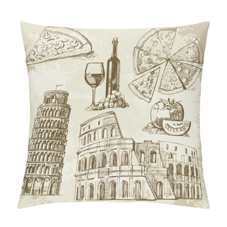 Personality  Hand Drawn Rome Set Pillow Covers