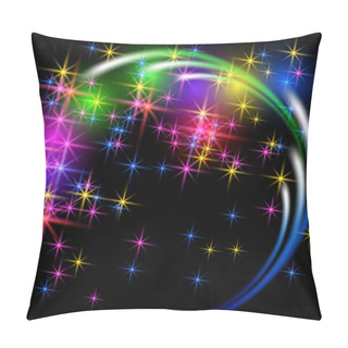 Personality  Salute And Firework With Sparkle Stars Pillow Covers