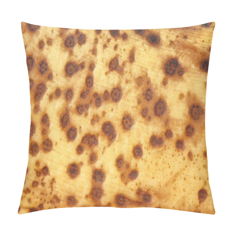 Personality  Extreme Close Up Of The Skin Of A Brown Spotted Rotten Banana. Macro Food Background Texture Pillow Covers