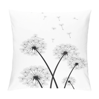 Personality  Black And White Dandelions Vector Pillow Covers