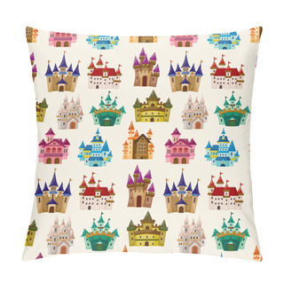 Personality  Cartoon Fairy Tale Castle Seamless Pattern Pillow Covers
