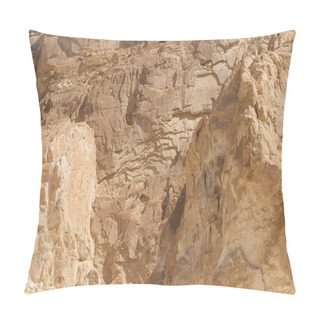 Personality  White Canyon With Yellow Rocks, Sunny Day. Egypt, Desert, The Sinai Peninsula, Nuweiba, Dahab. Pillow Covers
