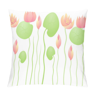 Personality  Water Lily Background Pillow Covers