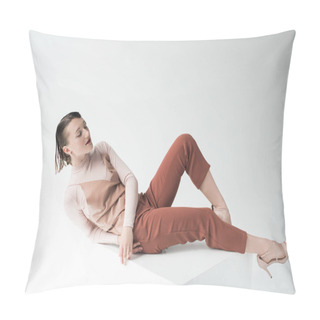 Personality  Attractive Retro Styled Girl  Pillow Covers