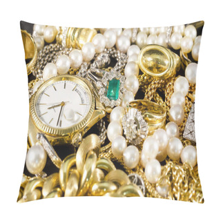 Personality  Gold Jewelry Pillow Covers