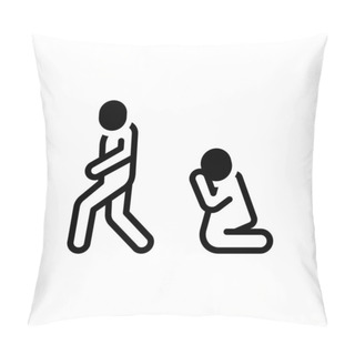 Personality  Black Solid Icon For Excluded  Pillow Covers