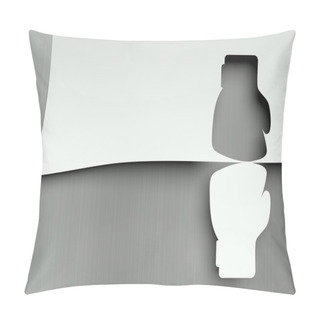 Personality  Clash Of Boxing Gloves, Opposites Metaphor Pillow Covers