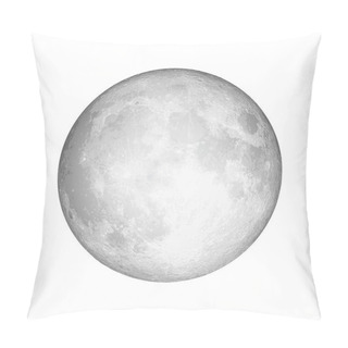 Personality  Realistic Full Moon. Astrology Or Astronomy Planet Design. Vecto Pillow Covers