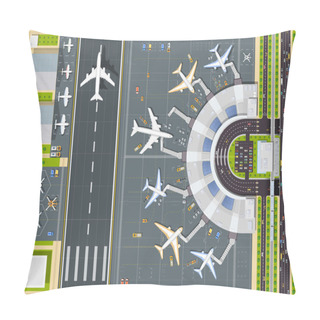 Personality  Airport View From Above Pillow Covers
