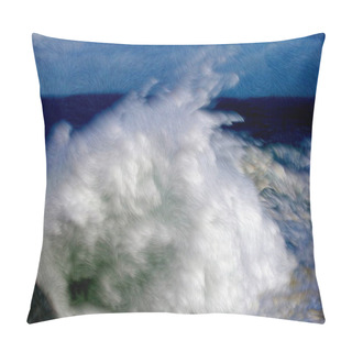 Personality  Photo Painting, Illustrated Photo, With Relief Oil Painting Effect,  Stormy Sea In Cabo A Frouxeira, A Corua, Galicia, Spain, Pillow Covers
