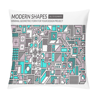 Personality  Set Minimal Modern Shapes Pillow Covers