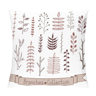 Personality  Hand Drawn Doodle Branches Pillow Covers