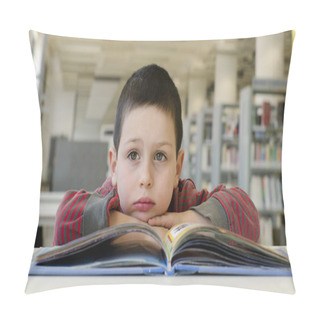 Personality  Child Reading And Daydreaming. Pillow Covers