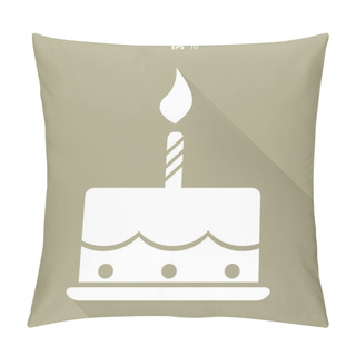 Personality  Birthday Cake Web Icon Pillow Covers