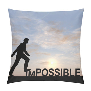 Personality  Businessman And Impossible Text Pillow Covers