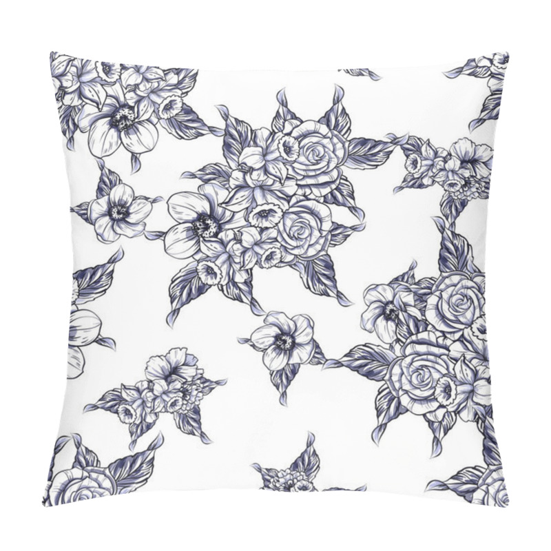 Personality  Vintage Flowers Pattern Background Pillow Covers