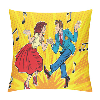 Personality  Couple Man And Woman Dancing, Vintage Dance Pillow Covers