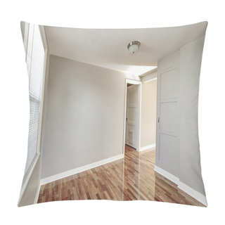 Personality  Empty Beige Hallway Interior And Hardwood Floor Pillow Covers