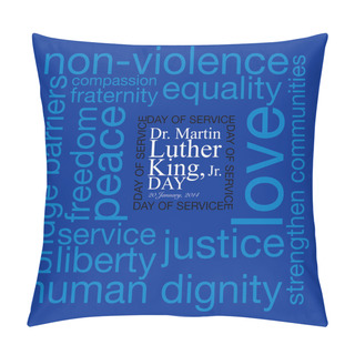 Personality  MLK, Patriotic Background, Dr. Martin Luther King, Jr. Day Of Service Pillow Covers