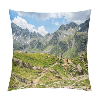 Personality  Photo Of Tristaina High Mountain Lakes In Pyrenees, Andorra. Pillow Covers