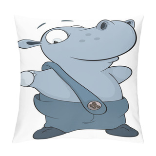 Personality  Little Hippopotamus Pillow Covers