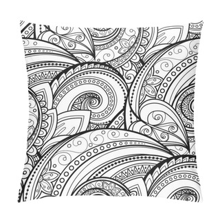 Personality  Seamless Monochrome Floral Pattern Pillow Covers