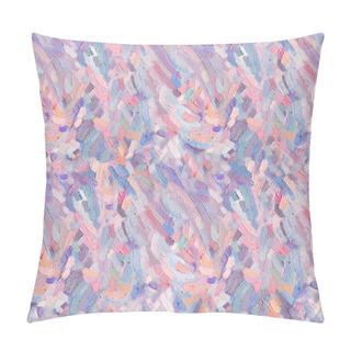Personality  Seamless Pattern Of Oil Paint Splash. Coloured Oil Paint Strokes Pillow Covers