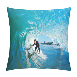 Personality  Surfer On Blue Ocean Wave Pillow Covers