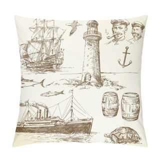 Personality  Nautical Elements Pillow Covers