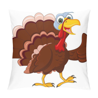 Personality  Funny Turkey Cartoon Posing Pillow Covers