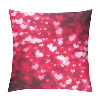Personality  Abstract Glow Soft Hearts For Valentines Day Background Design.  Pillow Covers
