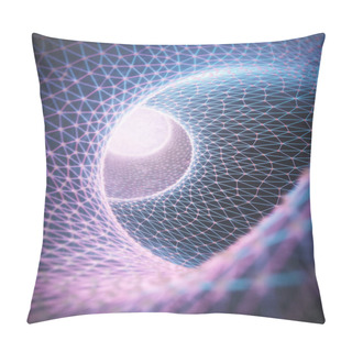 Personality  Colorful Background Theme Of Science And Technology. Abstract Concept For Background Use. 3D Illustration. Pillow Covers