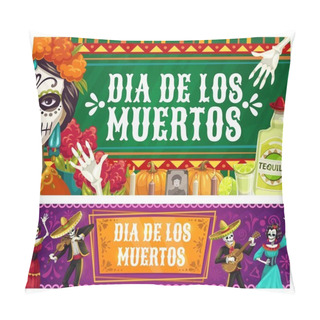 Personality  Day Of Dead Dia De Los Muertos, Catrina Calavera Pillow Covers